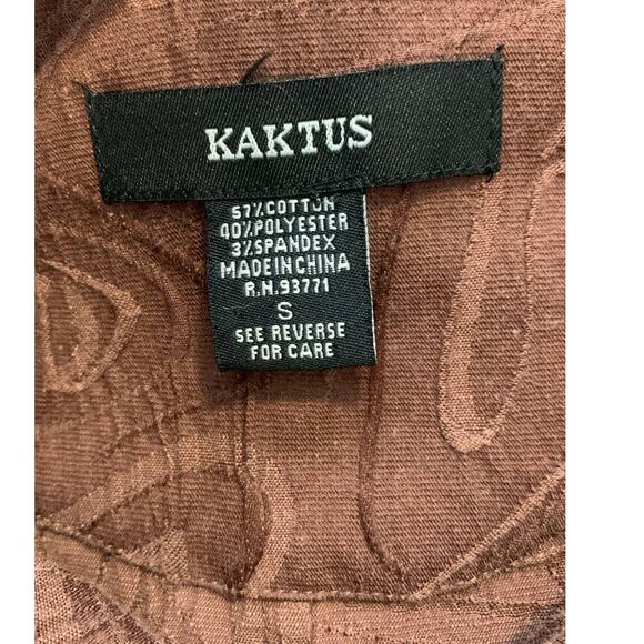 Kaktus brown buttoned stretched shacket size small - Picture 3 of 8